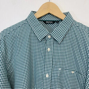 Rohan Newtown Shirt Men XL  UV Odor Protection Green Check Hiking Travel Light